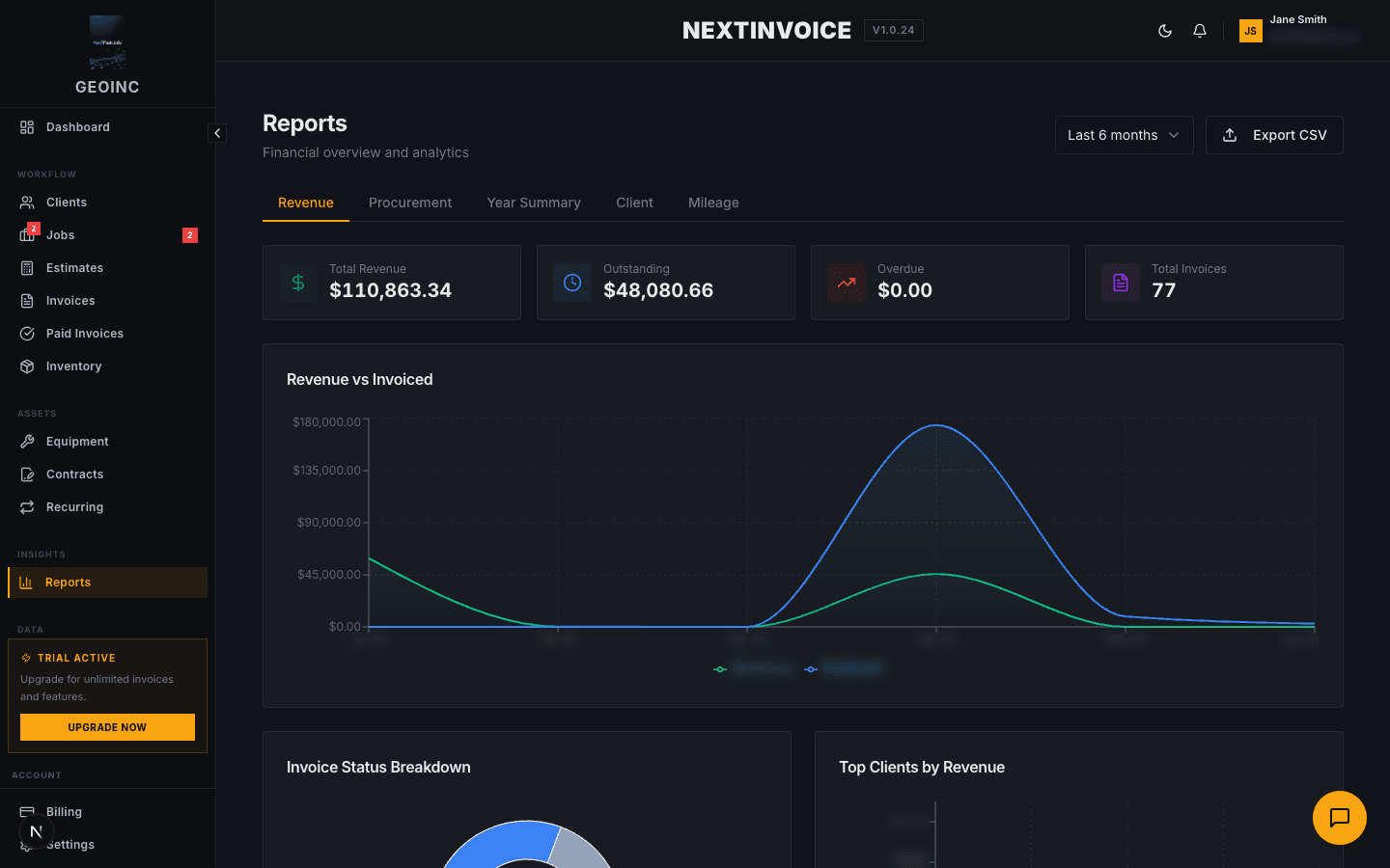 Reports and analytics
